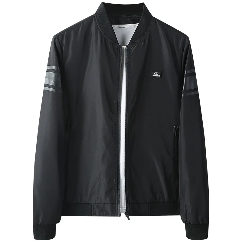 

2019 New Spring Autumn Casual Solid Fashion Slim Men Bomber Jacket Male Baseball Men's windbreaker Jackets Coat dropshipping