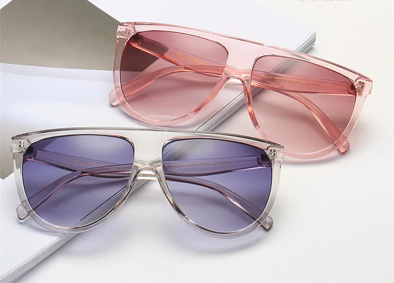 Женские винтажные солнцезащитные очки VWKTUUN в стиле ретро большого размера с