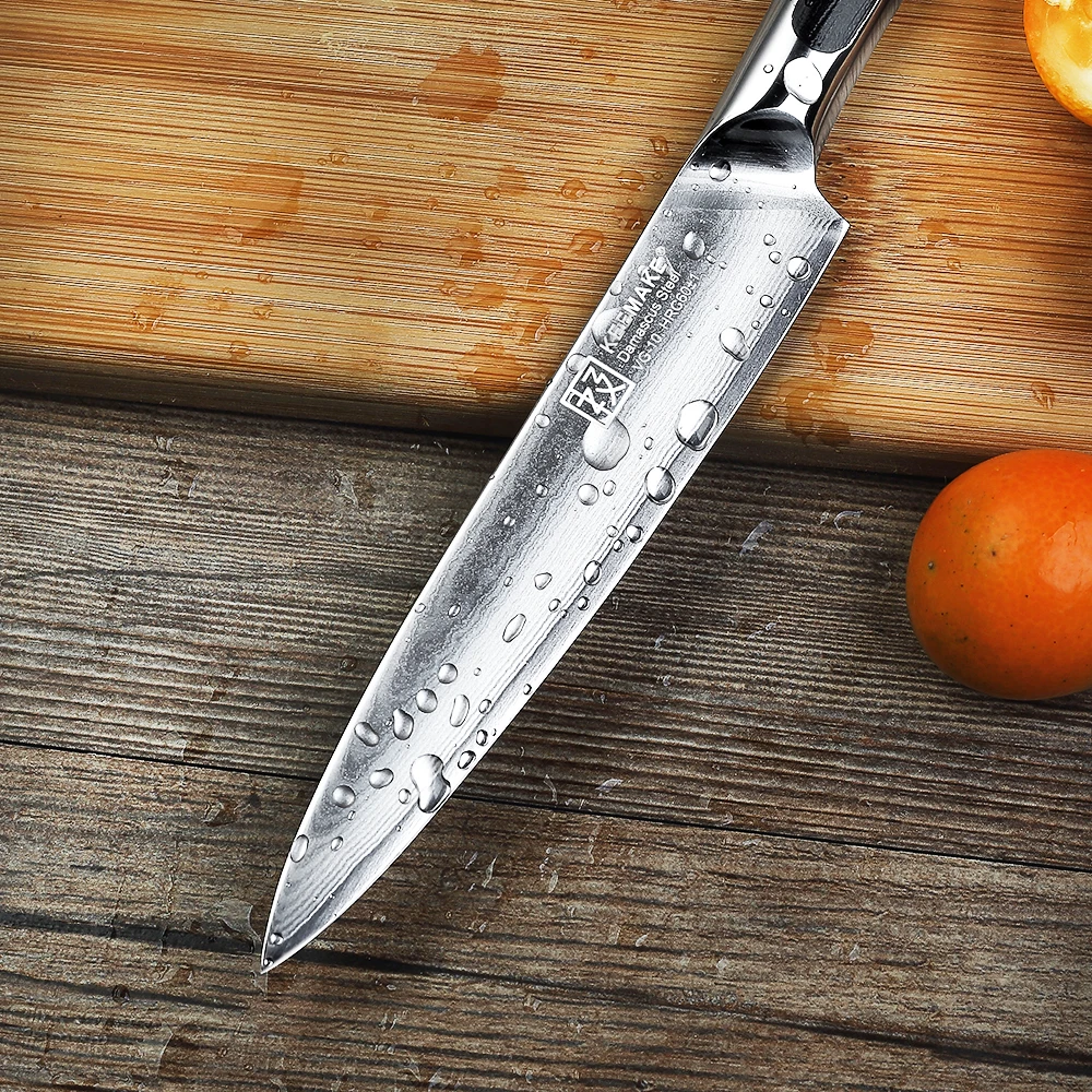 KEEMAKE 5-дюймовые универсальные кухонные ножи нож шеф-повара из японской дамасской