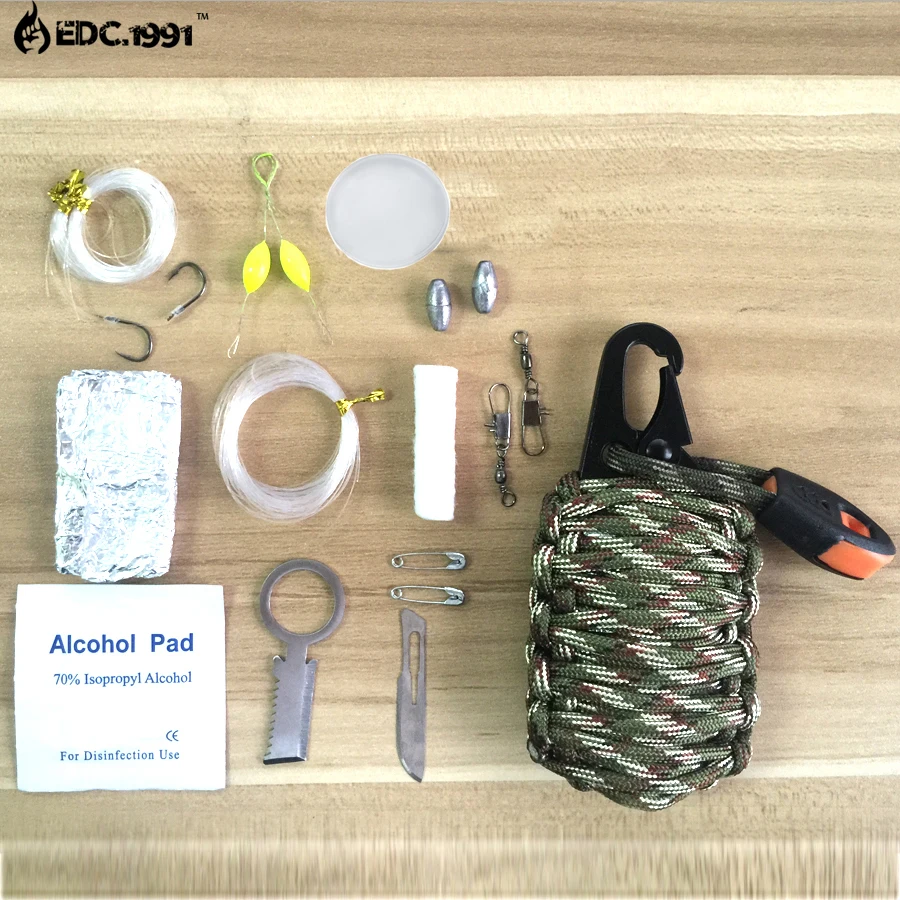 EDC GEAR 550 Paracord аварийный набор карманный нож рыболовные инструменты Открытый