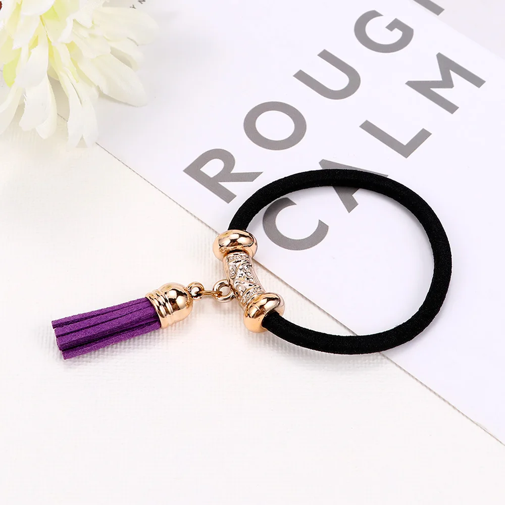 

10Pcs/set New Fashion Elastic Hair Bands Ponytail Rope Vintage Tassel Hair Rope Scrunchy Women Hair Accessories
