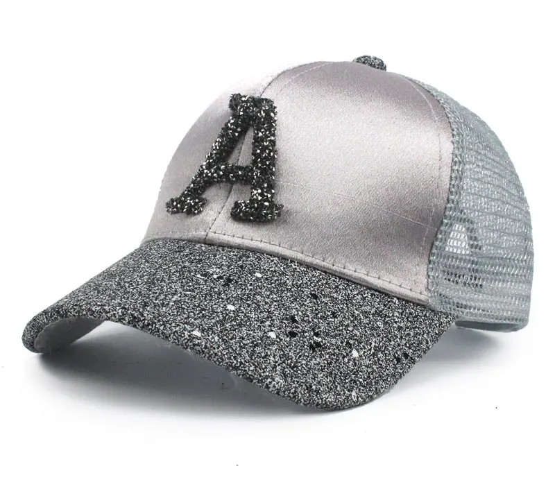Блестками сетчатые Детские Шапки дети Snapback Бейсбол Кепки с буквой «А забавные Шапки сезон: весна–лето в стиле хип-хоп для мальчиков, шляпы солнцезащитные, кепки кости
