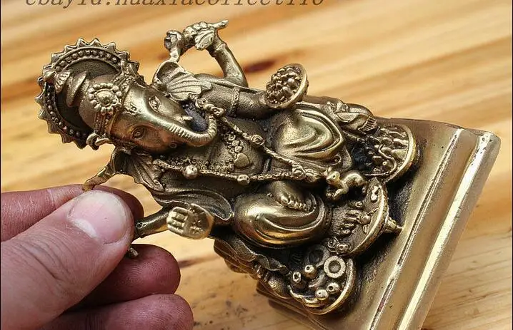 4 &quotТибетский буддизм Сиди Ганапати Ганеш Властелин слон статуя Будды|Статуи и