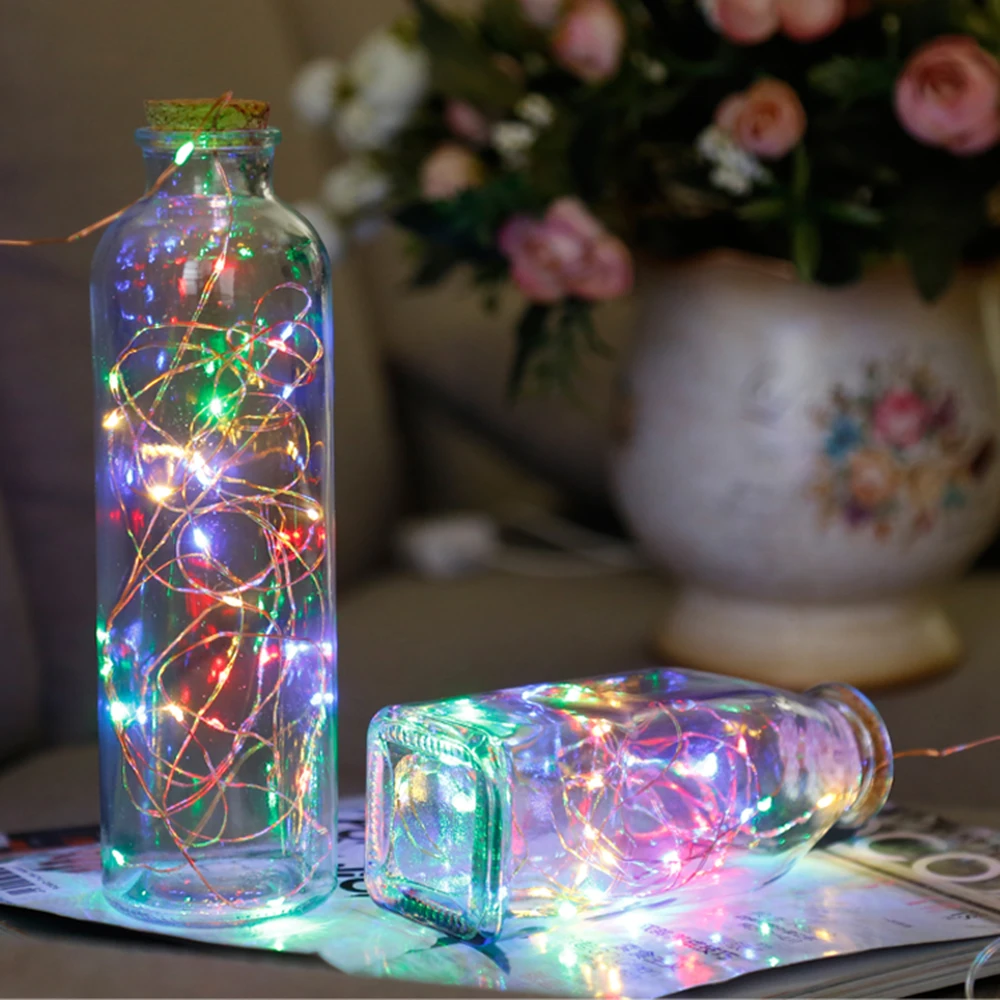 

Copper Wire Fairy Twinkle Lights LED String Light Garland 10m 100 Led Starry Lights For Christmas Wedding Party Decoration HL