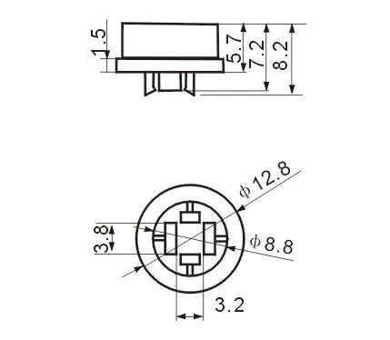 20 компл./лот B3F 4055 12x12x7 3 мм кнопка с красной крышкой тактильный мини