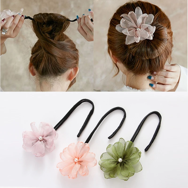 Женский цветок Волшебная заколка для пучка волос инструмент прически сделай сам