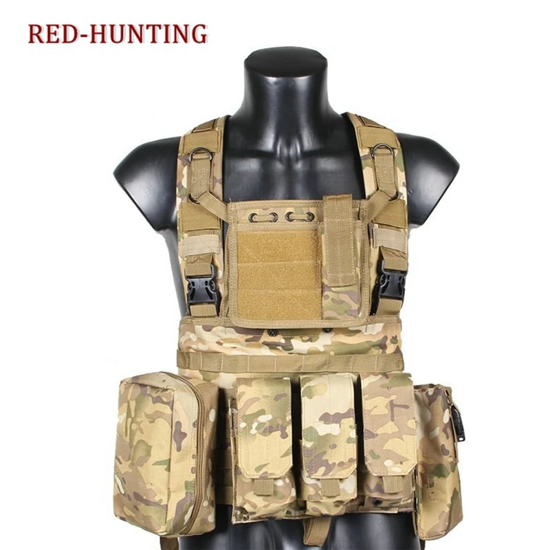 Тактический боевой жилет Molle RRV нагрудный для пейнтбола страйкбола с тройным