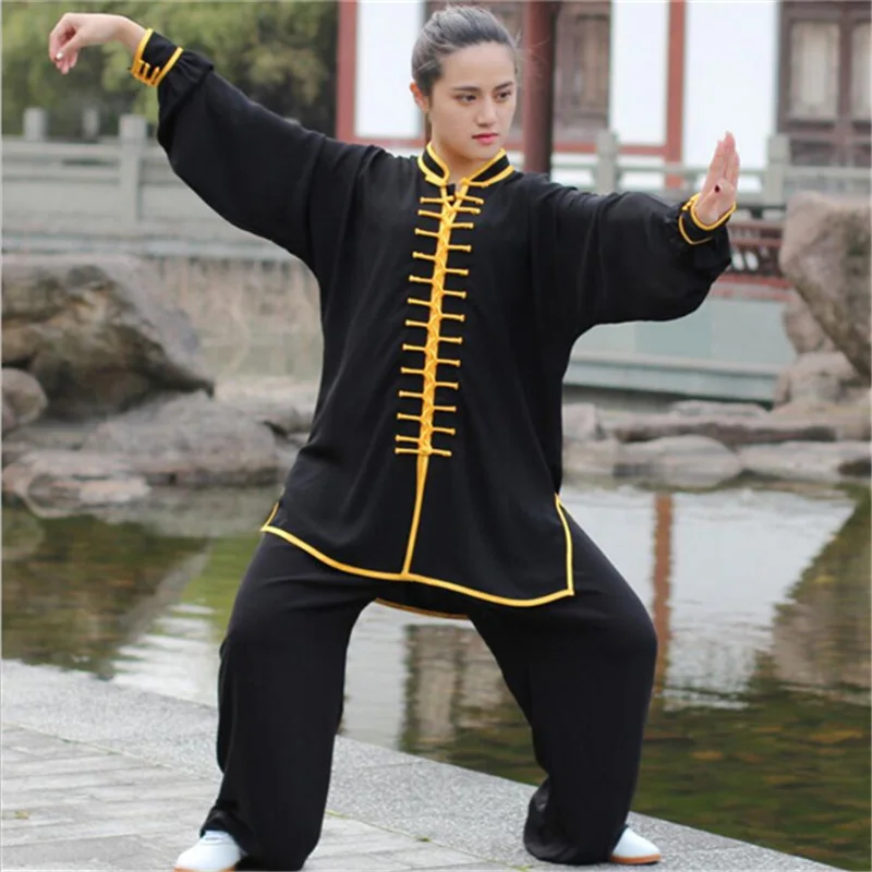 Женские Тай чи костюм хлопок кунг фу wing chun/Санда/Наньцюань ушу равномерное taichi