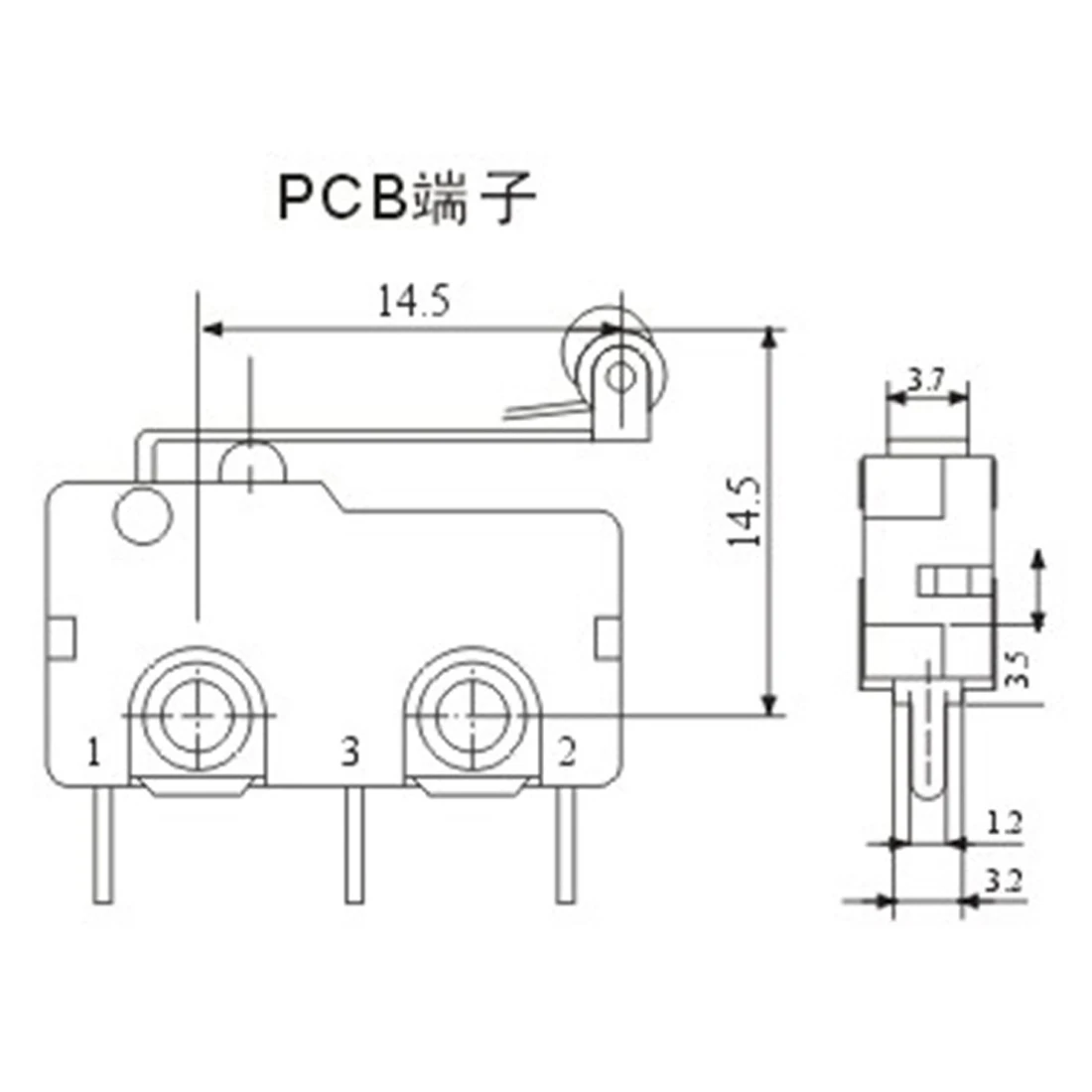 Новый 10 x роликовый рычаг PCB Терминалы Микро предел нормального закрытия/открытый