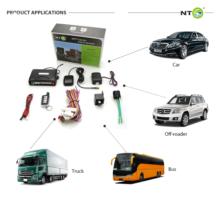 Автомобильная сигнализация в режиме реального времени, Автомобильный Gps трекер для Iphone и Android, платформа NTG04, Гарантия 18 месяцев