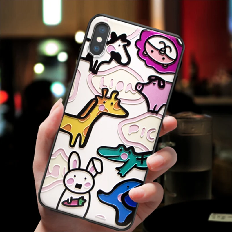 7dongwu Чехол из ТПУ с 3D тиснением для Huawei Mate 20 10 P20 P30 P8 P9 P10 Lite Mini Pro Nova 3i 3 Y9 P Smart Plus - Цвет: 7dongwu