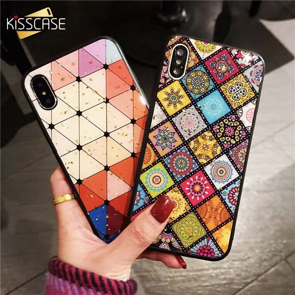 KISSCASE разноцветный клетчатый чехол для телефона iPhone 7 8 Plus Роскошный XS Max XR X 6 6S Fundas |