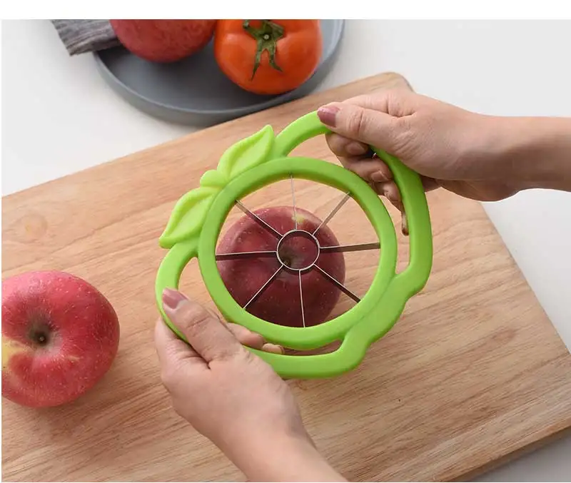 Apple Cutter Slicer Stainless Steel Corer Cutter Remover Pear Divider Fruit Vegetable Tools Kitchen Accessories Cut Pee