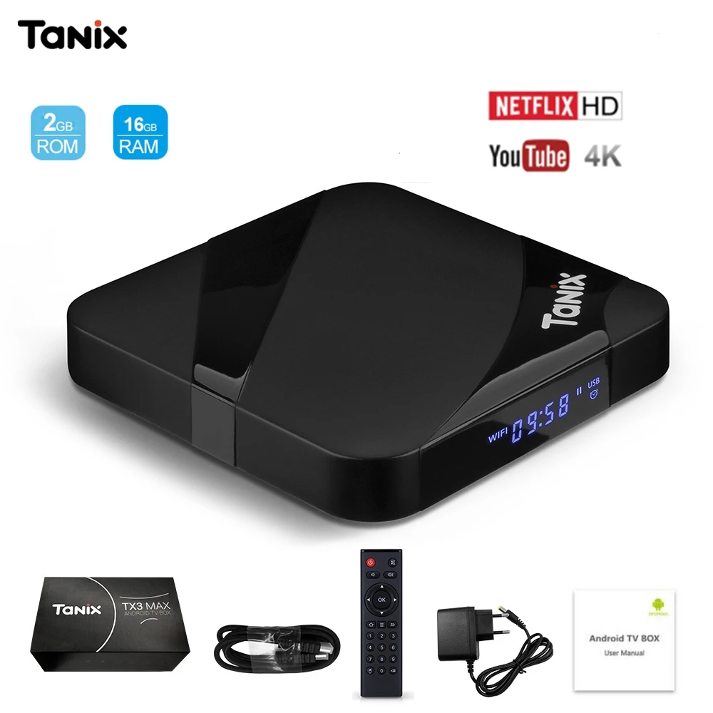 3 шт. Tanix TX3 Max ТВ Box Amlogic S905W Android 7 1 с новыми Алиса в стране и 2 Гб Оперативная память