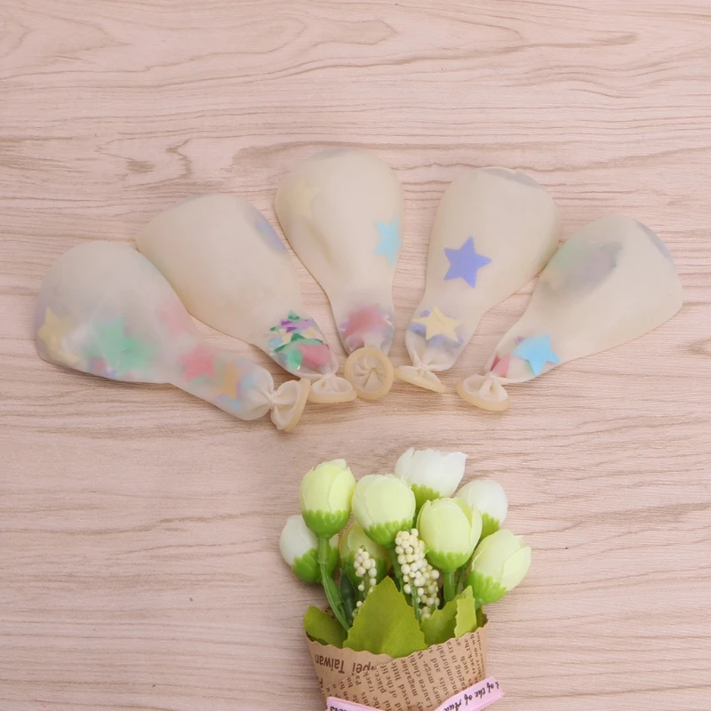 5 шт цветные звезды заполнены конфетти красивые воздушные шары 12 дюймов