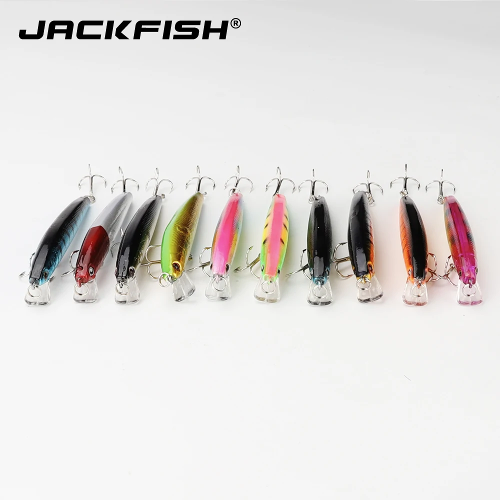 JACKFISH now красочные приманки для рыбалки 10 шт./партия см/9 г 3D глаза рыболовная