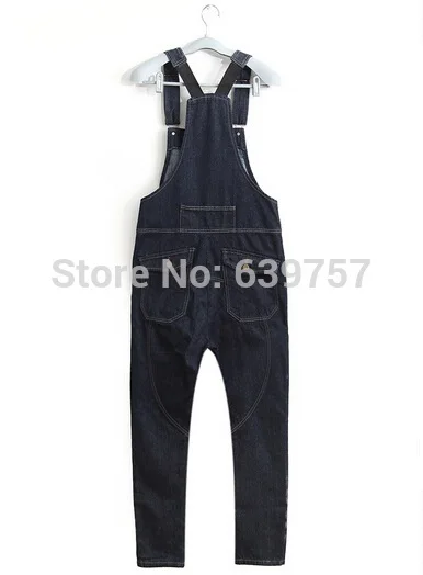 Denim Overalls For Men 2015 New Fashion Bib Jeans Free Shipping | Мужская одежда
