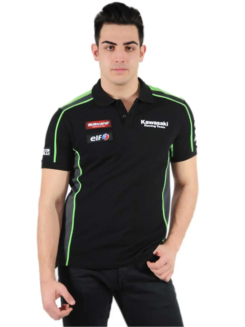 2016 moto GP с коротким рукавом Kawasaki rcycle для верховой езды Мужская Повседневная