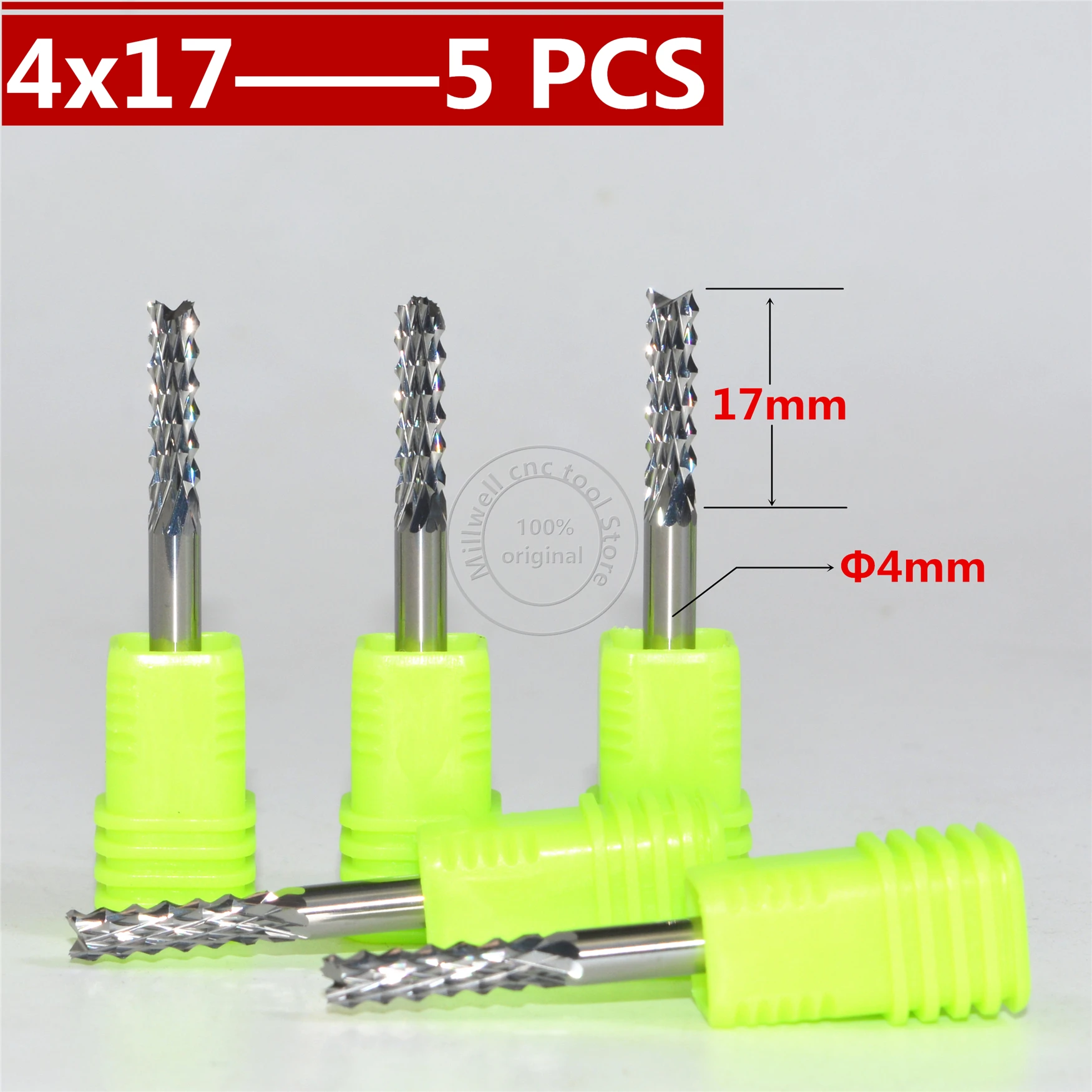 4 мм * 17 Бесплатная shipping 5PCS CNC Вольфрамовая сталь твердого карбида ПП Кукуруза