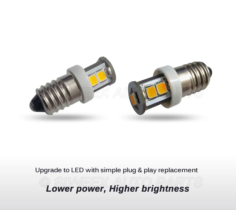 

4 Pcs/Lot E10 1447 1449 Led Bulbs Car 2835 7 SMD LED License Plate Light Side Marker Lamp Car-Styling 12V White Warm White