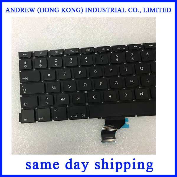 10 шт./лот новая клавиатура A1502 FRANCAIS для Macbook Pro Retina 13 &quotA1502 2013 2014 2015 Clavier FR AZERTY french