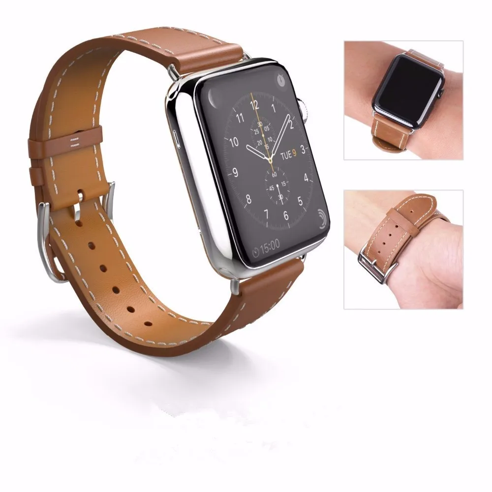 Одиночный тур Браслет для Apple watch 5 Группа 44 мм 40 мм iWatch Группа 42 мм 38 мм ремешок из натуральной кожи для Apple watch 4 3 2 1 44 40