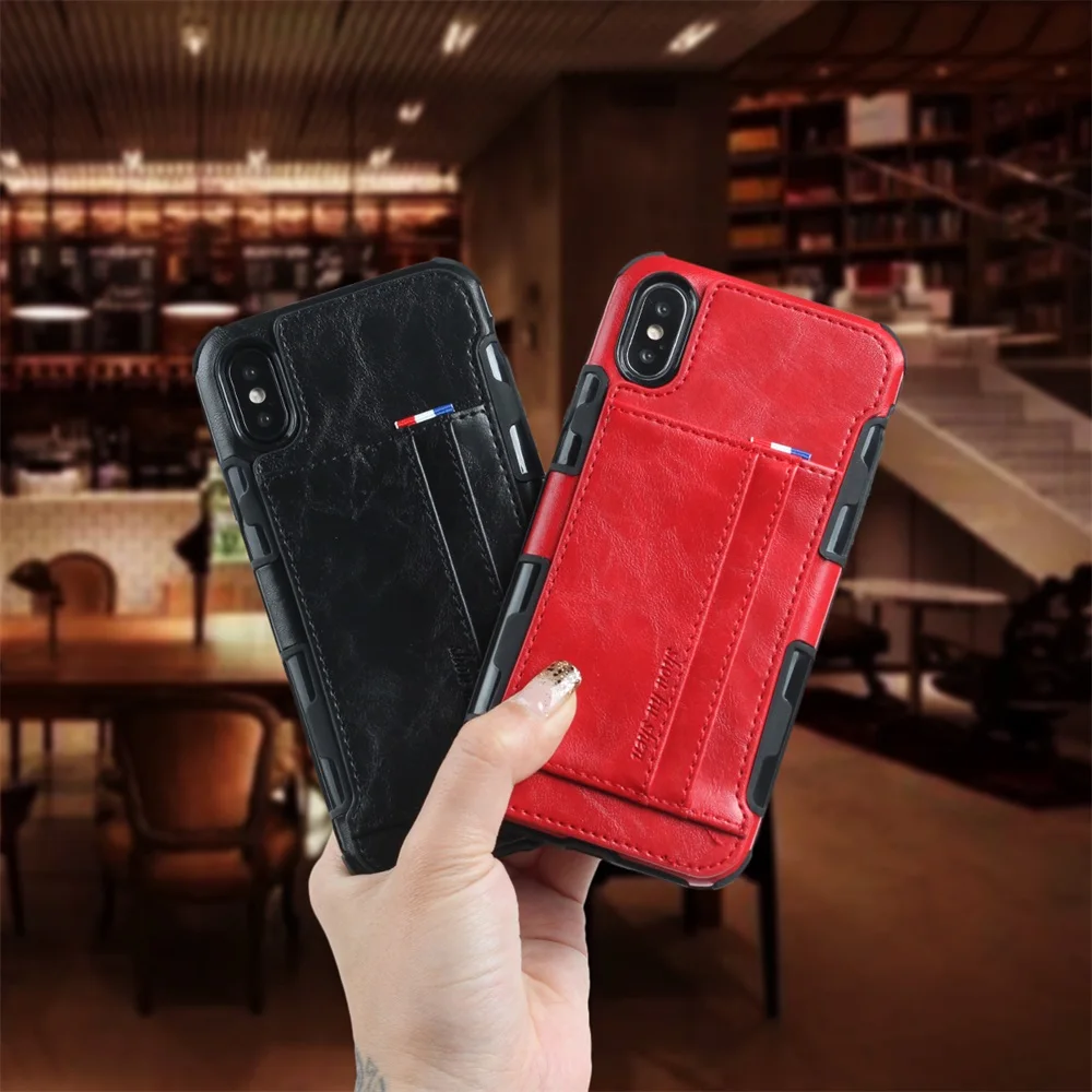 Кожаный чехол-бумажник NTSPACE в стиле ретро для iPhone X XR Xs Max чехол с отделением карт