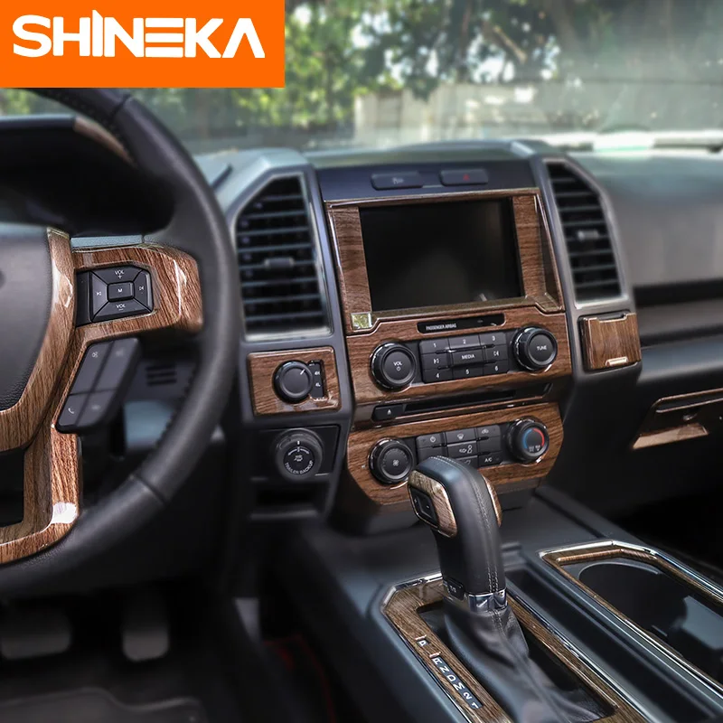 SHINEKA внутренние молдинги для Ford f150 наклейка углеродный Firber древесина набор
