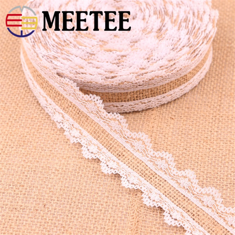 Meetee 10yards Linen Lace Trims Roll Webbing DIY Manual Christmas Decoration Flower Gift Box Packaging AccessoryZK152 | Дом и сад