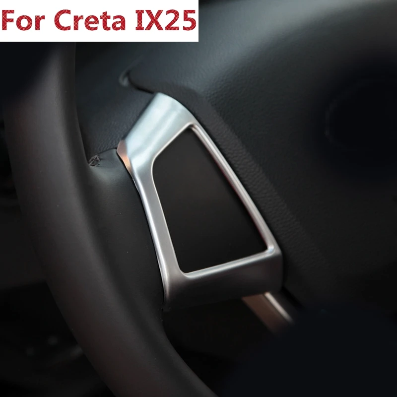 Для creta hyundai ix25 декоративные кнопки на рулевом колесе крышка отделка интерьера