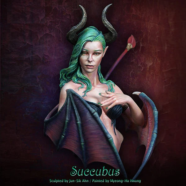 

DIY 1/12 BUST Resin Figure Model Kit Female Model Succubus Sci-fi Theme X120