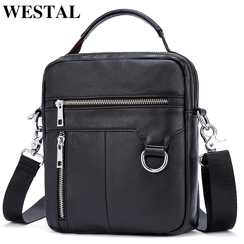WESTAL мужская сумка через плечо из натуральной кожи для мужчин Модная Сумка