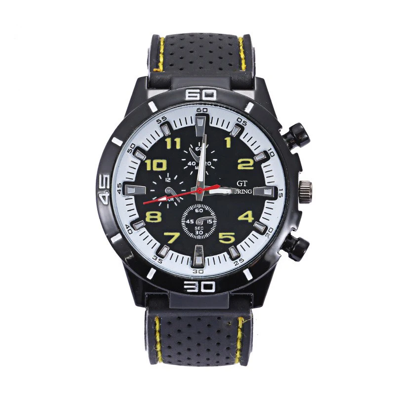 Reloj hombre часы Мужская мода Спорт Нержавеющая Сталь Чехол кожаный ремешок