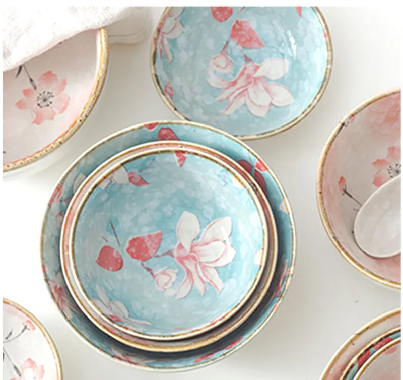 EECAMAIL искусственная японская креативная цветная чаша со снежинками и глазурью