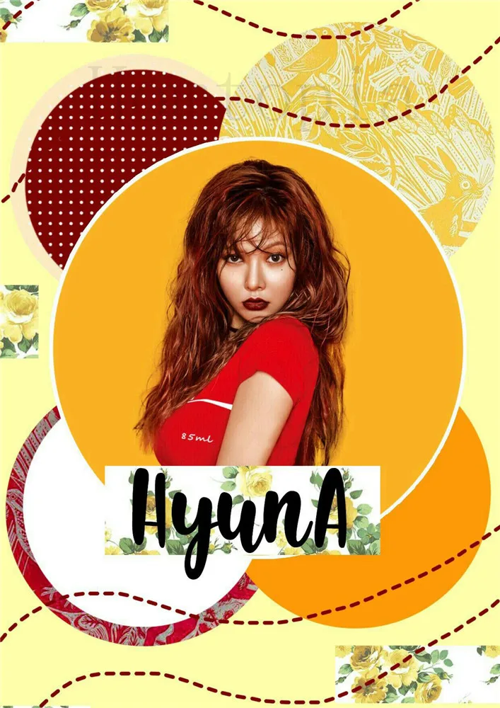 Серый Постеры Hyuna губы и хип-хоп печатает HD Глянцевая Бумага домашнее украшение домашний арт бренд - Цвет: Серый