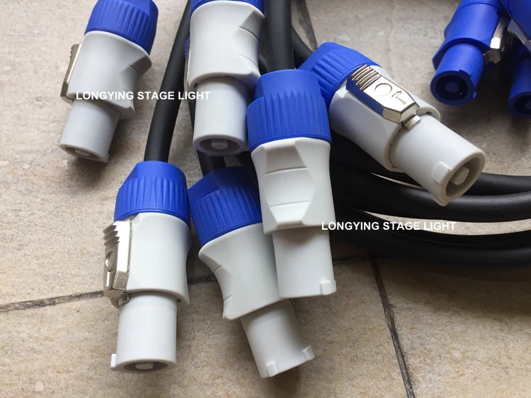 Free Shipping 8pcs/lot 1.5mm2 1-10M Powercon Extended Cable For Co2 Jets/230W/200W Moving Beams 7R/5R | Лампы и освещение