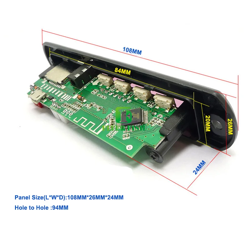 Беспроводной Bluetooth Hands Free 12 в MP3 WMA FLAC декодер плата аудио модуль USB SD FM РАДИО