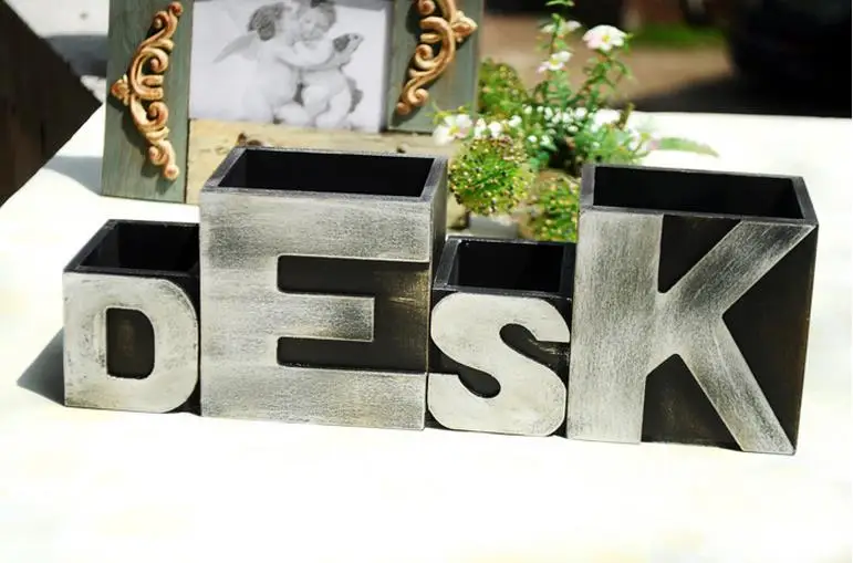Ретро Decktop Декор Ретро ящики для хранения офисная и бытовая декоративная ручка ювелирные изделия косметический держатель для хранения канцелярских принадлежностей деревянные фигурки