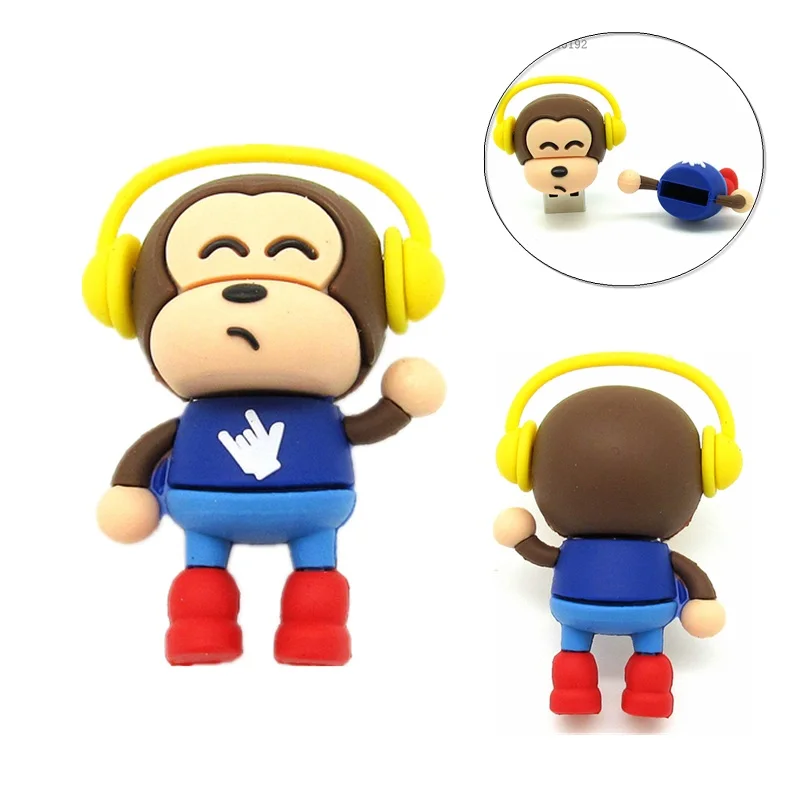 USB флеш накопитель lovely Rock monkey музыкальный подарок 32 ГБ 16 8 4 128 Мб|USB флэш-накопители|