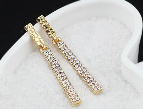 AAAA + стразы качественное квадратное прямоугольное золотое ожерелье с подвеской