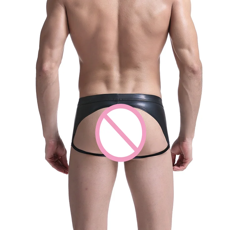 AIIOU мужские сексуальные кожаные шорты-боксеры нижнее белье бандаж с Т-образной