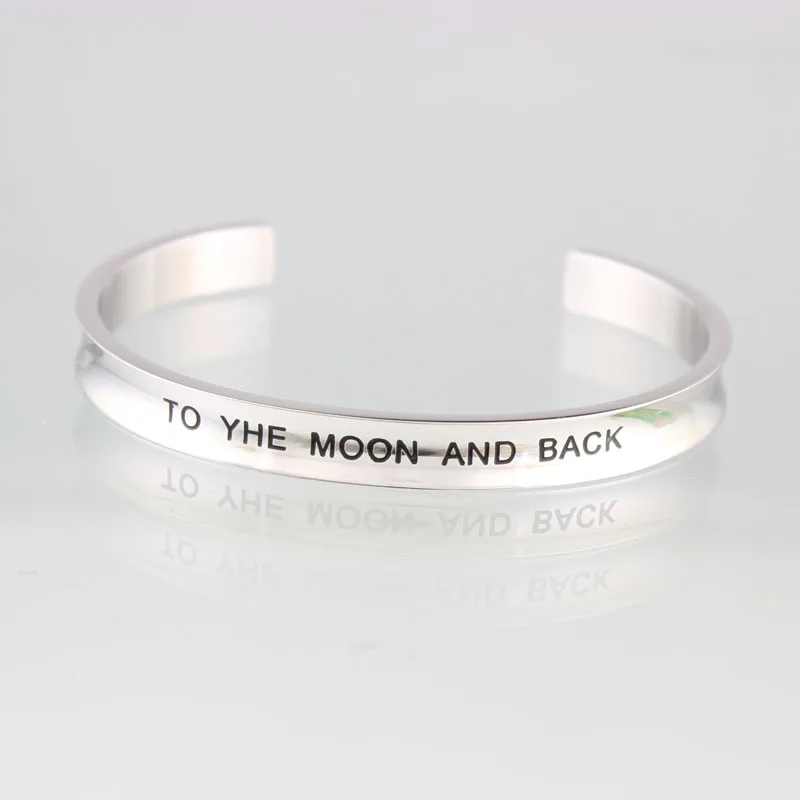 

New Arrival! Stainless Steel Open Cuff Bracelet ENJOY THE JOURNEY Bracelet Bangle Inspirational Mantra Bracelet