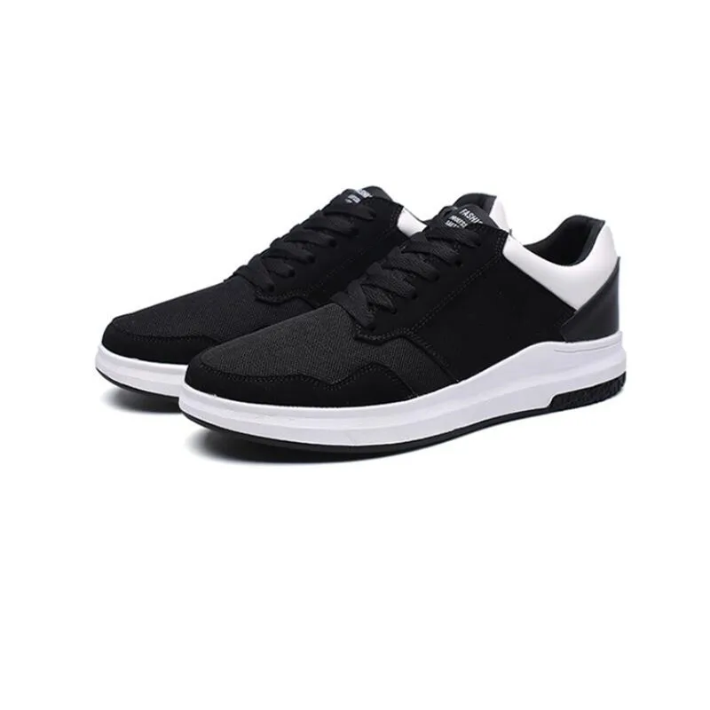 

Mens Sneakers Casual Mesh Leather Shoes Men for summer 2018 Black Sneakers Students Mens Trainers Men's Breathable Boat Shoes