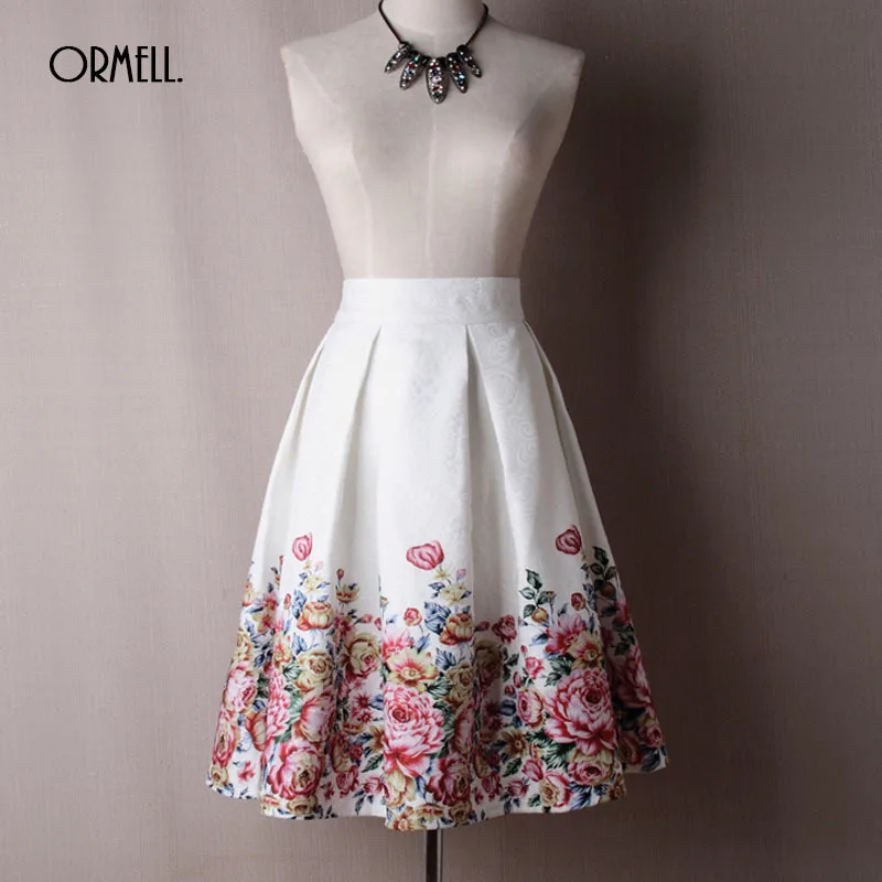 Женская винтажная плиссированная юбка ORMELL бальное платье средней длины с