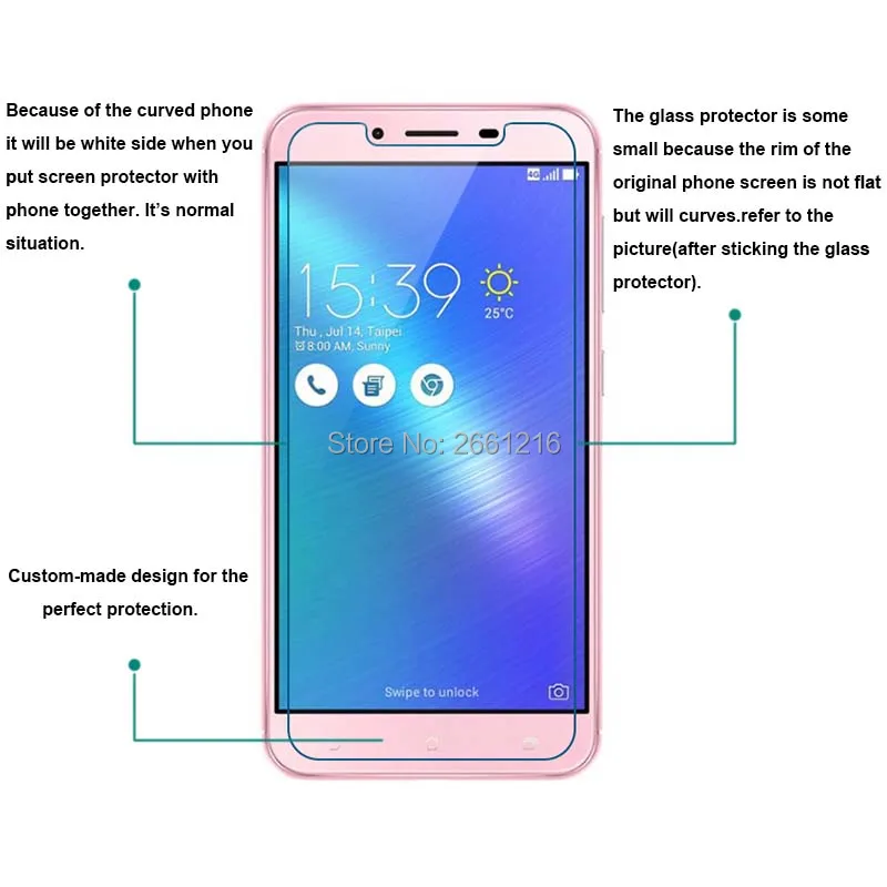 Для Asus ZC553KL закаленное стекло 9H 2.5D Премиум Защитная пленка для экрана Zenfone 3 Max 5 5&quot