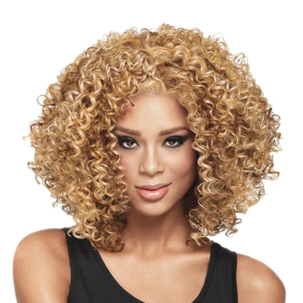 wigs for women Fashion Full big Curly girls Wig Bob Wave Hair Synthetic Wigs Ladies wholesale dropshipping HOT SELLING 2018 | Красота и
