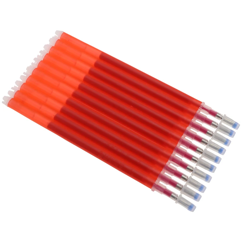 10Pcs Heat Erasable Refill Pens High Temperature Disappearing Fabric Marker Pen for Patchwork Fabric PU Leather Mark Sewing Tool