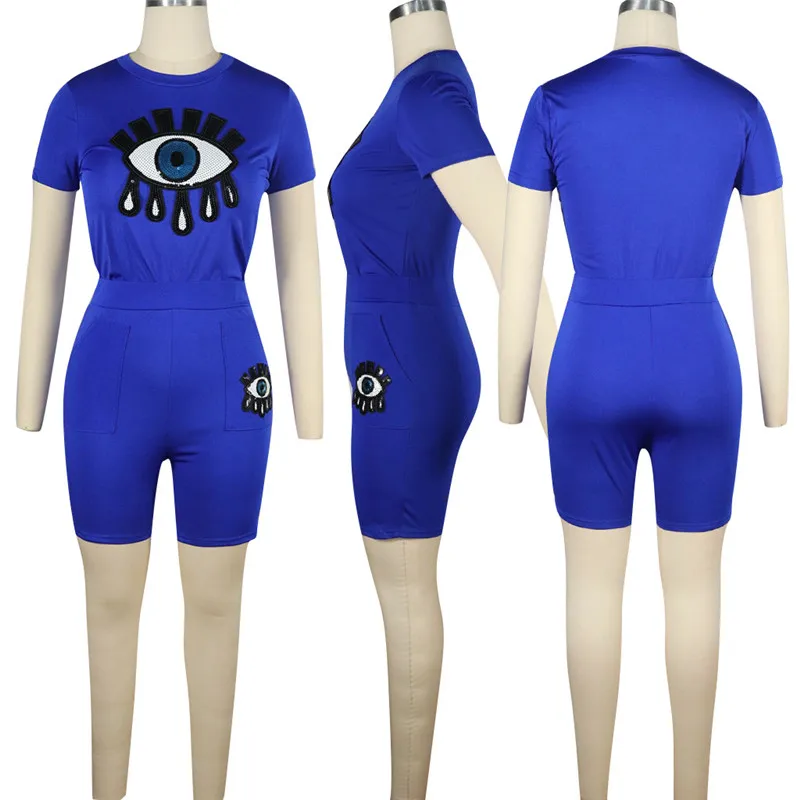 Женский комплект из 2 предметов с блестками двух футболка коротким рукавом и