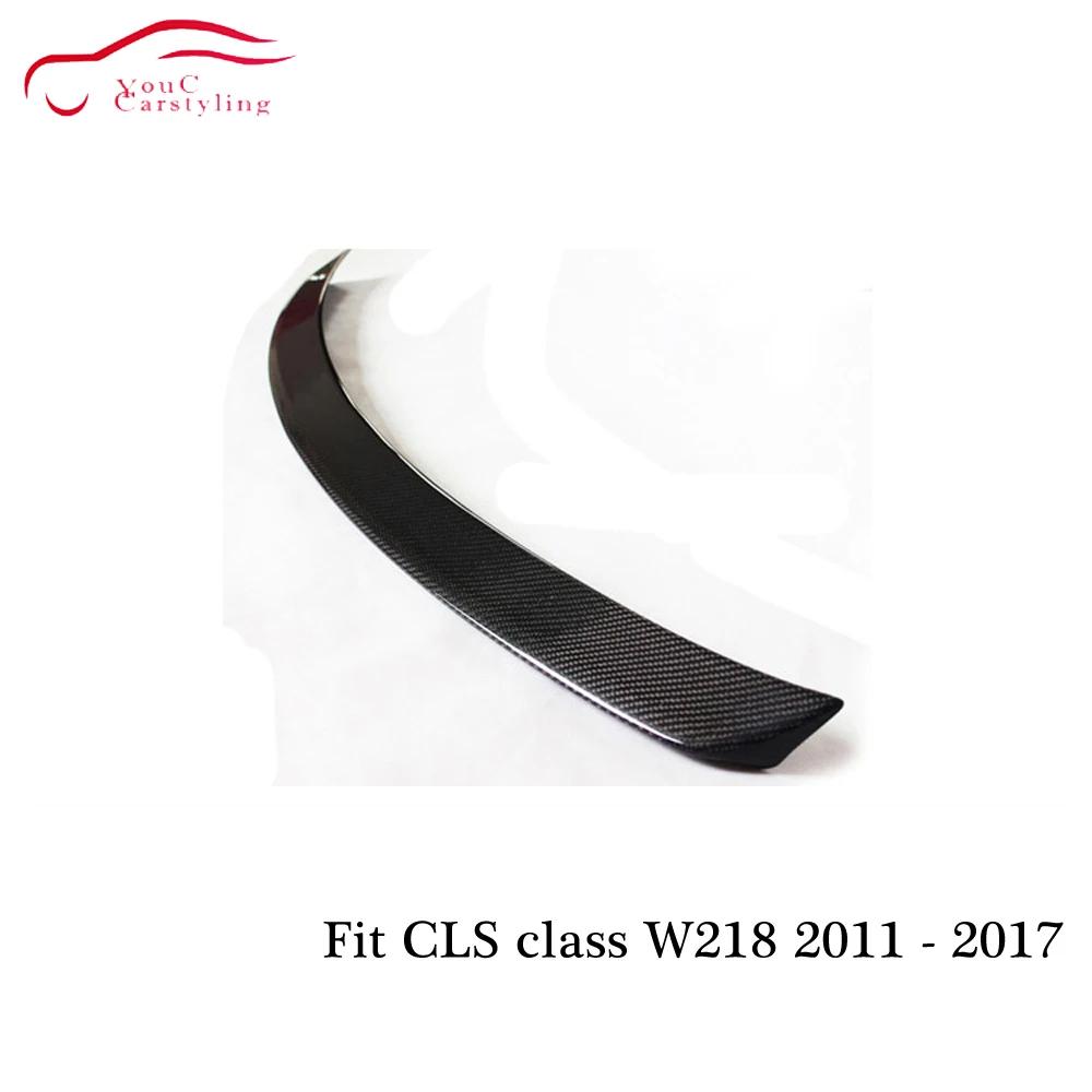 W218 AMG стиль углеродное волокно задний спойлер крыло багажника губа для Mercedes CLS class