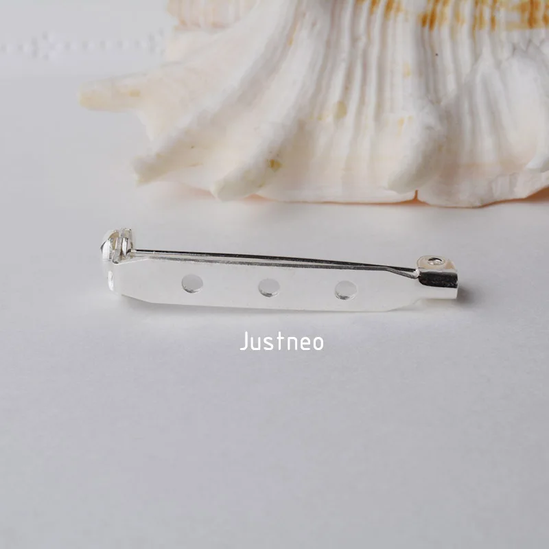 Твердый серебристый Нагрудный значок с застежкой-булавкой ручной работы пустая